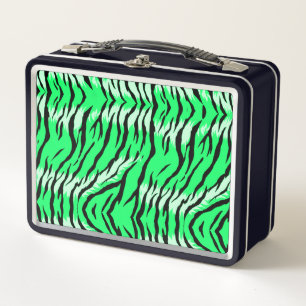Lunch Box Motif de peau d'animal Tigre vert 
