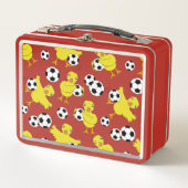 Lunch Box Motif de poussins de football (Devant)