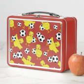 Lunch Box Motif de poussins de football (En situation)