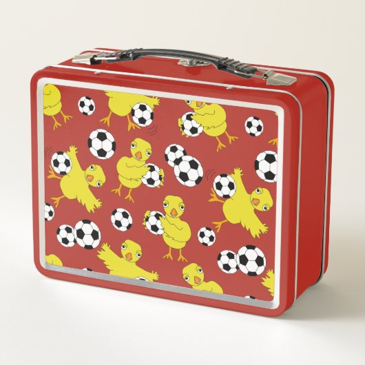 Lunch Box Motif de poussins de football (Dos)