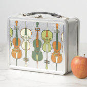 Lunch Box Motif de violoncelle coloré (En situation)