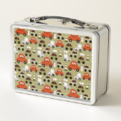 Lunch Box Motif de voitures orange (Dos)
