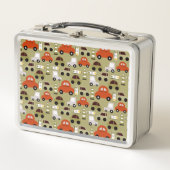 Lunch Box Motif de voitures orange (Devant)