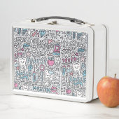Lunch Box Motif dentaire de bande dessinée (En situation)