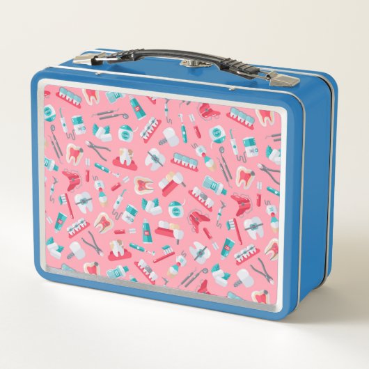 Lunch Box Motif dentaire rose (Dos)