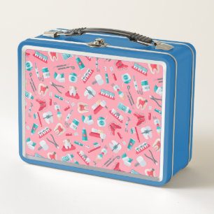 Lunch Box Motif dentaire rose