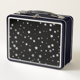 Lunch Box Motif des étoiles d'argent mignonnes   Toute coule