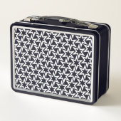 Lunch Box Motif d'étoile géométrique noir et blanc (Dos)