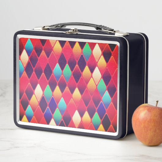 Lunch Box Motif diamant (En situation)