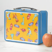 Lunch Box Motif Dino Ranch sur Jaune (En situation)