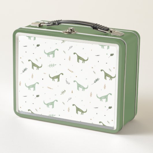 Lunch Box Motif Dinosaure Vert (Devant)