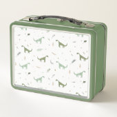 Lunch Box Motif Dinosaure Vert (Dos)