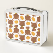 Lunch Box Motif D'Ours, Ours Mignons, Automne, Citrouille (Dos)