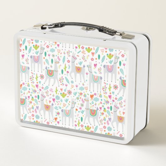 Lunch Box Motif en pastel mignon de lama (Dos)