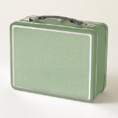 Lunch Box Motif en toile verte Monogrammé (Dos)