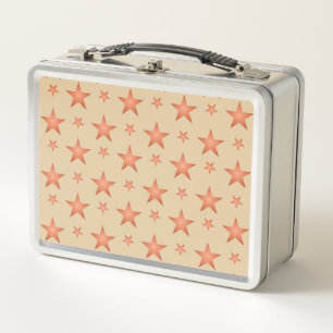Lunch Box Motif étoilé en dégradé de terre cuite orange