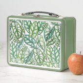 Lunch Box Motif Feuille vert tropical (En situation)