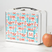 Lunch Box Motif finlandais d'art populaire de Fox et (En situation)