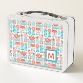 Lunch Box Motif finlandais d'art populaire de Fox et (Dos)