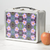 Lunch Box Motif Fleur de marmite rose rétro (En situation)