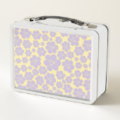 Lunch Box Motif Fleur - Pastel Jaune et Violet (Dos)