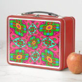 Lunch Box Motif Fleurs Abstraites uniques (En situation)