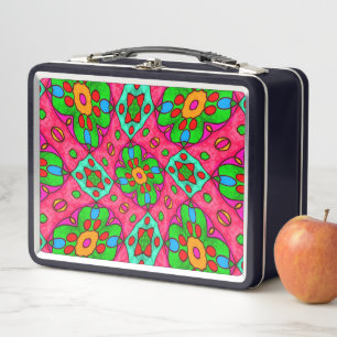 Lunch Box Motif Fleurs Abstraites uniques