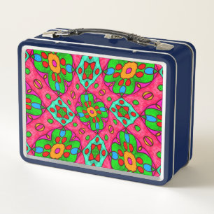 Lunch Box Motif Fleurs Abstraites uniques