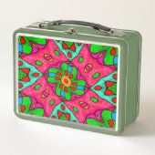 Lunch Box Motif Fleurs Abstraites uniques (Devant)