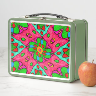 Lunch Box Motif Fleurs Abstraites uniques