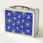 Lunch Box Motif Fleurs bleues Abstraites (Dos)