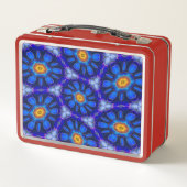 Lunch Box Motif Fleurs bleues Abstraites (Dos)