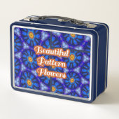 Lunch Box Motif Fleurs bleues Abstraites (Dos)