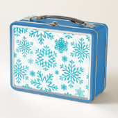 Lunch Box Motif Flocon de Neige Bleu (Devant)