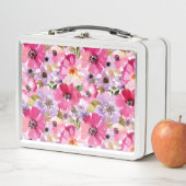 Lunch Box Motif floral d'aquarelle d'été (En situation)