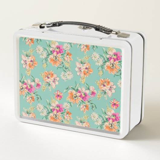 Lunch Box Motif floral de croquis lumineux (Dos)