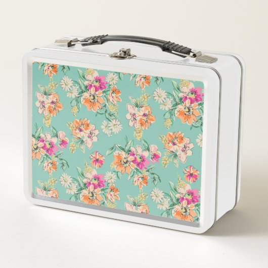 Lunch Box Motif floral de croquis lumineux (Devant)