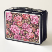 Lunch Box Motif Floral - Peonies (Dos)