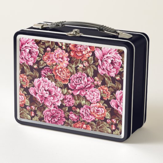 Lunch Box Motif Floral - Peonies (Devant)