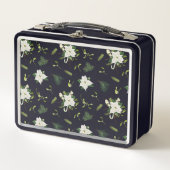 Lunch Box Motif floral vert blanc (Devant)