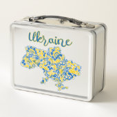 Lunch Box Motif folklorique et typographie ukrainienne Métal (Dos)
