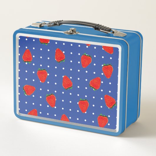 Lunch Box Motif fraise avec points (Devant)