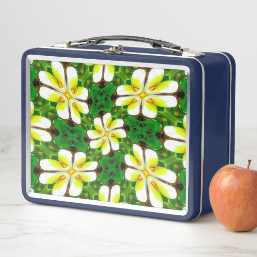 Lunch Box Motif frangipanier jaune (En situation)