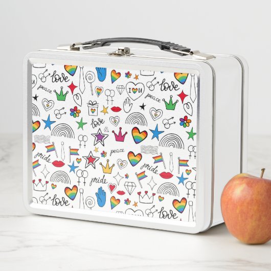 Lunch Box Motif Gay pride Doodle (En situation)
