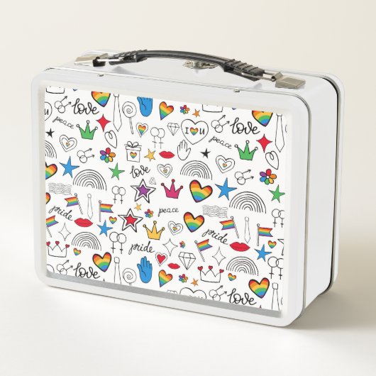 Lunch Box Motif Gay pride Doodle (Dos)