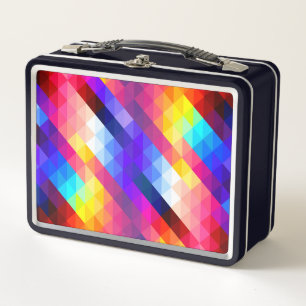 Lunch Box Motif géométrique abstrait de couleur vive