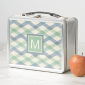 Lunch Box Motif géométrique en pastel du monogramme | (En situation)