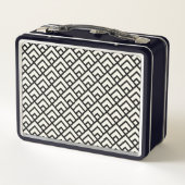 Lunch Box Motif géométrique noir et blanc (Dos)