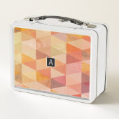 Lunch Box Motif géométrique Triangle doux | Monogrammé (Dos)