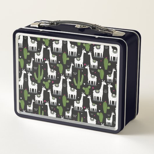 Lunch Box Motif heureux de lama (Dos)